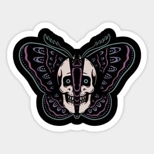Butterfly and Skull Sticker